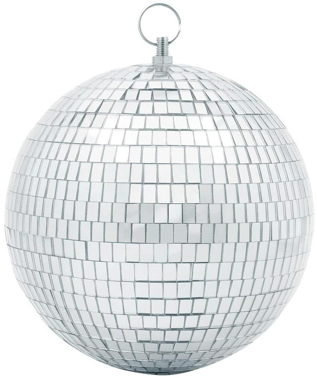 Main image of 8 Inch Hanging Mirror Disco Ball: Mirror Ball Disco Party Decoration | Silver Disco Ball Ornaments with Hanging Ring for 70s Theme Party Stage Wedding DJ and Room Ceiling Decor