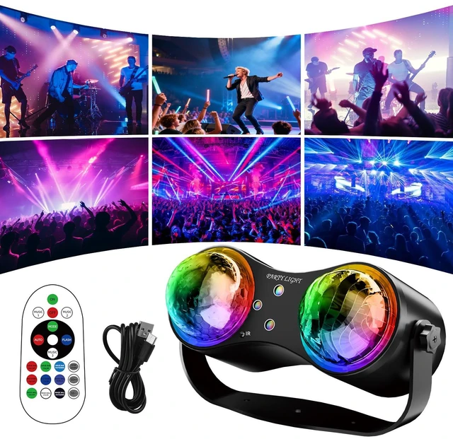 Main image of Mslitely Disco Party Strobe Light with Ocean Star Projection Stage Light | Sound Activated Disco light with Remote Control, Portable Rotating LED Light for Party Bar Birthday Wedding KTV Home Decor