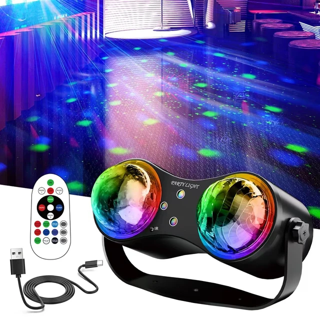 Main image of Mslitely Party Disco Strobe Ocean Star Projector Light with Red/Green LED | Sound Activated with Remote Control Stage Rave for Parties Bar Birthday Wedding KTV Christmas Halloween Dancing Décor