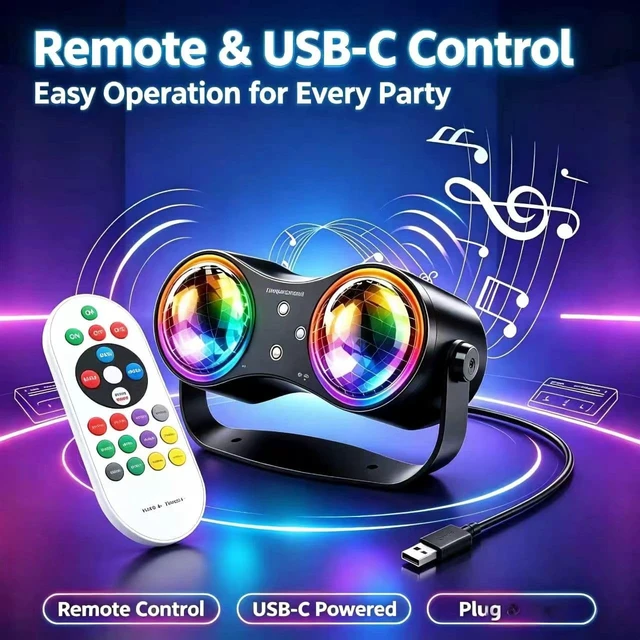 Alt view image 6 of 7 - Mslitely Party Disco Strobe Ocean Star Projector Light with Red/Green LED | Sound Activated with Remote Control Stage Rave for Parties Bar Birthday Wedding KTV Christmas Halloween Dancing Décor