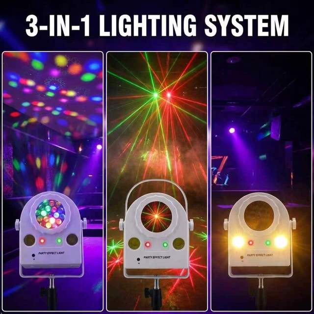 Alt view image 7 of 7 - Yiixuyo - Disco Ball Party Lights, DJ Party Stage Light | Sound Activation, Remote Control, Strobe Light for Indoor/Outdoor Christmas Halloween Birthday Party Bar KTV DJ Decor