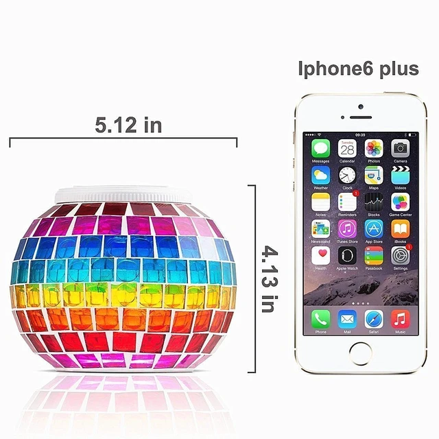 Alt view image 4 of 7 - AMZSTAR Solar Glass Mosaic LED Lights Colorful Changing Ball Lights Waterproof Solar Table Lamp for Patio Yard Party Wedding Decoration (Rainbow)