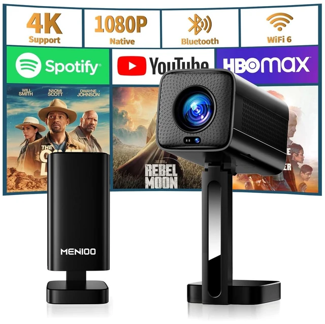 Main image of Mini Projector 1920*1280P HD Smart Projector with Wifi and BT Built-in App | 2026Upgraded 4KProjector with Auto Focus &Keystone Correction Mini Projector Compatible with HDMI/TV Stick/Laptop/USB,Black