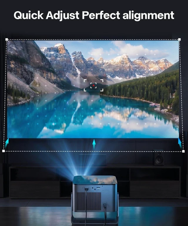 Alt view image 6 of 7 - Magcubic Native 1080P Projector Mini Projector Compatible with Netflix | Auto Focus Vertical Keystone WiFi Bluetooth Smart Proyector for Movie Home Outdoor