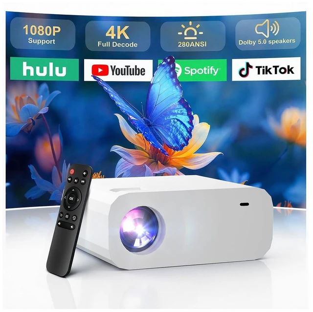 Main image of XENPONAD Smart Mini Projector, 1080P 4K Portable Projector with Android 13 | WiFi Bluetooth 5.2 Outdoor Movie ProjectorAuto Keystone Dolby Audio, 150" Home Cinema for Bedroom Camping TV Stick