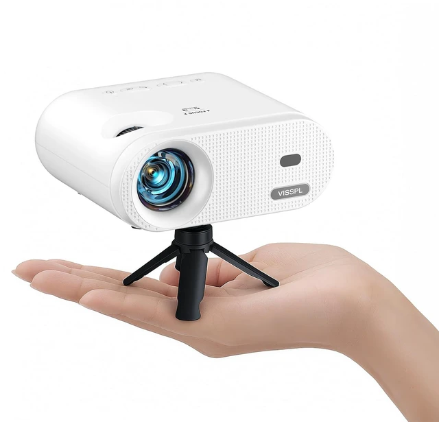 Main image of Mini Projector, FHD 1080P Video Projector, Portable Outdoor Projector with Tripod, Kids Gift, Home Theater Movie Phone Projector Compatible with Android/iOS/Windows