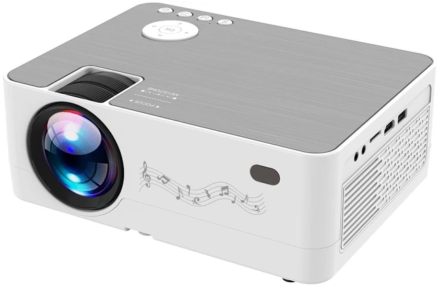 Main image of 2026 Projector with WiFi and Bluetooth, Wireless Portable Movie Projector, 1080P 150" Display Home Theater, HDMI/AV & Carrying Bag Included, Compatible with Phone/Laptop White (Q9)
