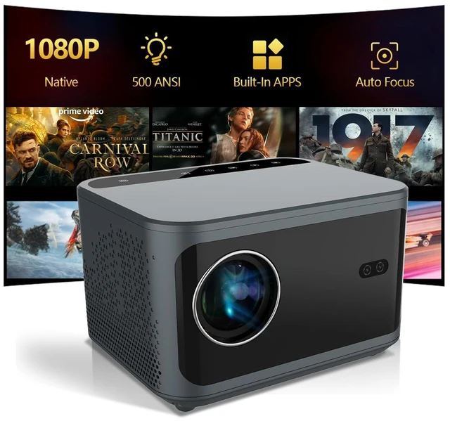 Main image of Native 1080P Projector with WiFi and Bluetooth, Auto Focus | Smart Outdoor Projector for Home Theater 4K Movie Proyector