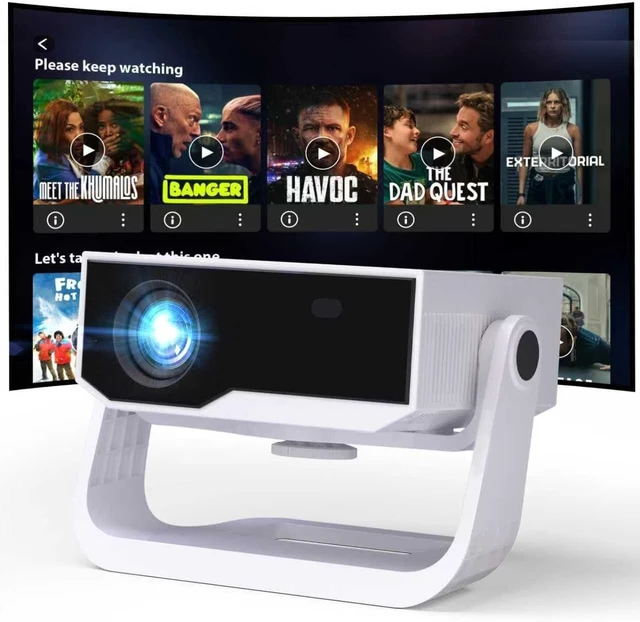 Main image of Projector with WiFi and Bluetooth, 1000+ Apps Installed, Electronic Focus & Auto Keystone, Zoom, Native 1080P 650 ANSI 20000Lumen 4K Support Portable Mini Video Projector Outdoor Indoor
