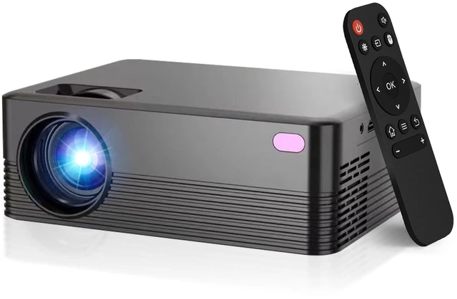 Main image of Mini Portable Projector with Wifi and Bluetooth, Native 1080P Full HD Smart Projector , 300 ANSI, Compatible with Smartphone, HDMI, USB for Home, Bedroom, Outdoor Use Black