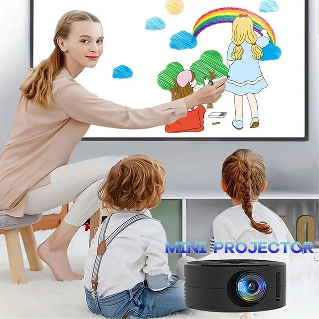 Alt view image 5 of 7 - Mini Projector, 2023 Upgraded 1080P HD Portable Projector with Built Speaker, Same Screen Projector for Home Theater Movie, AUX, USB
