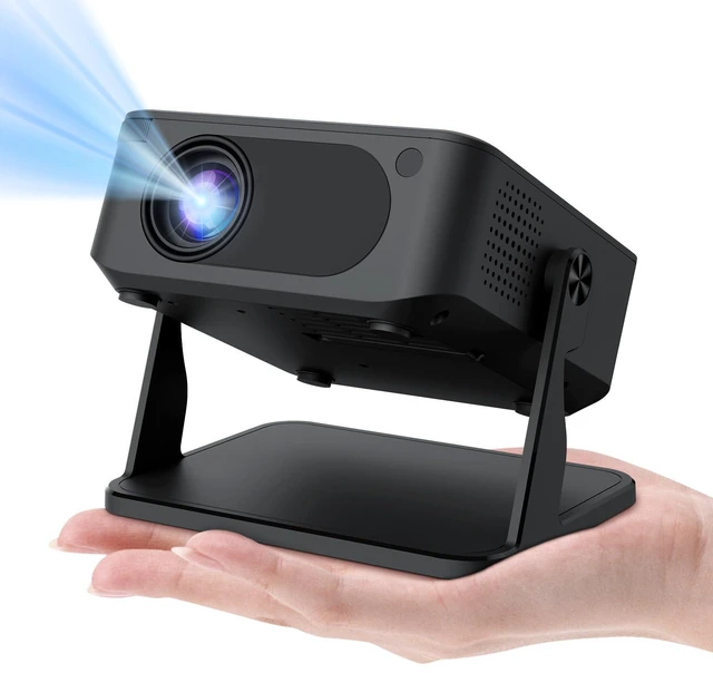 Main image of Mini Projector 4K support with WiFi 6 and Bluetooth 5.0, 4w Speaker, Auto Vertical Keystone 45° Rotatable Portable Proyector for Home Bedroom Outdoor