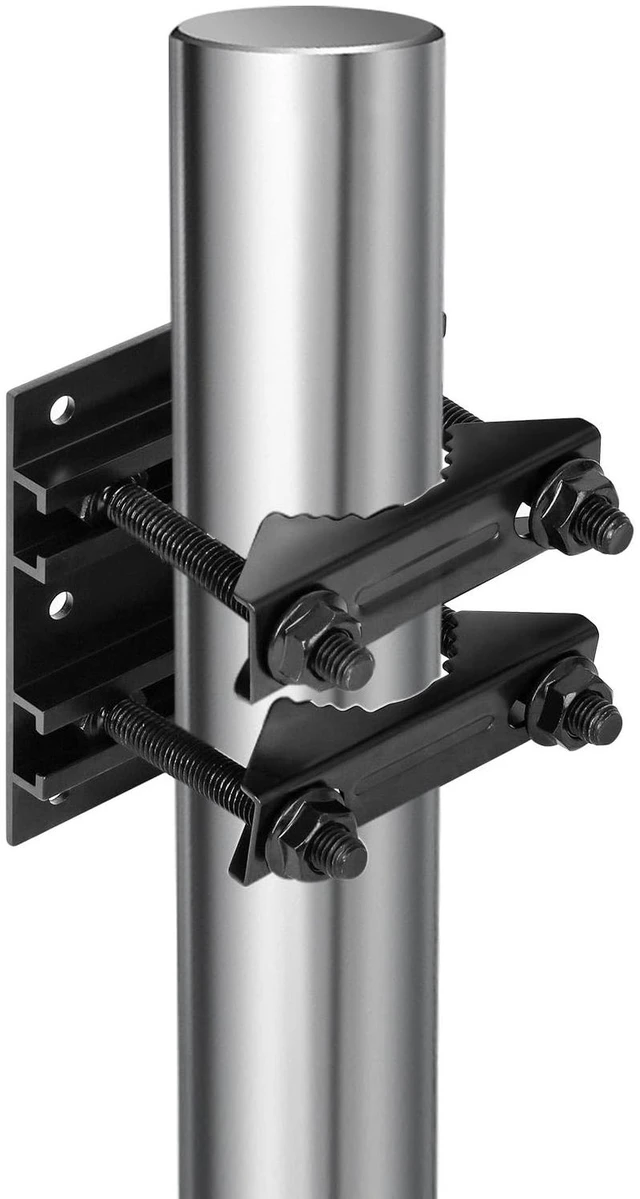Main image of UVKDEENK 1 Pack 2.67" Pole Mounting Kit, Mast Mount Brackets for Outside Antenna, Street Sign Mounting Hardware for Light Poles, Outdoor Security Camera Bracket, Side Mount Flag Pole Holder L
