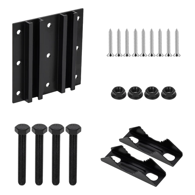 Alt view image 5 of 6 - UVKDEENK 1 Pack 2.67" Pole Mounting Kit, Mast Mount Brackets for Outside Antenna, Street Sign Mounting Hardware for Light Poles, Outdoor Security Camera Bracket, Side Mount Flag Pole Holder L
