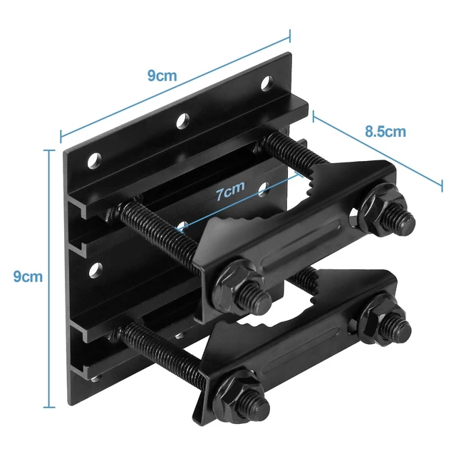 Alt view image 6 of 6 - UVKDEENK 1 Pack 2.67" Pole Mounting Kit, Mast Mount Brackets for Outside Antenna, Street Sign Mounting Hardware for Light Poles, Outdoor Security Camera Bracket, Side Mount Flag Pole Holder L