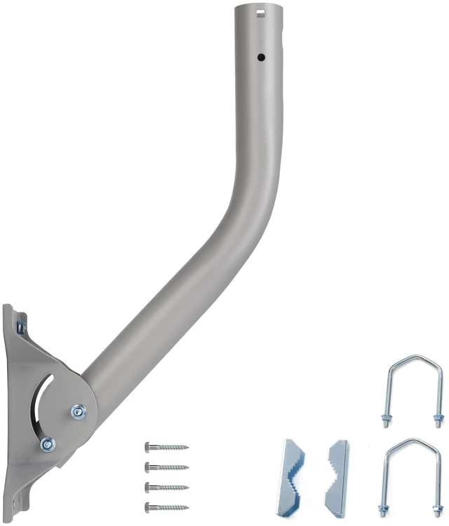 Main image of Heavy Duty Antenna Mount Pole for Weather Station, 1.69 x 17.25 in J-Pole | 14-Gauge Steel, Heavy-Duty Adjustable J-Pole, Wall Eave Roof Or 1-2" Pole Mounting, Dual U-Bolt Kits & Hardware Included