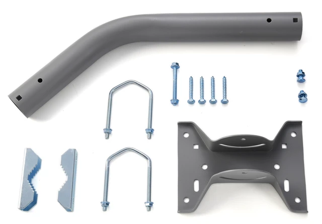 Alt view image 4 of 7 - Heavy Duty Antenna Mount Pole for Weather Station, 1.69 x 17.25 in J-Pole | 14-Gauge Steel, Heavy-Duty Adjustable J-Pole, Wall Eave Roof Or 1-2" Pole Mounting, Dual U-Bolt Kits & Hardware Included