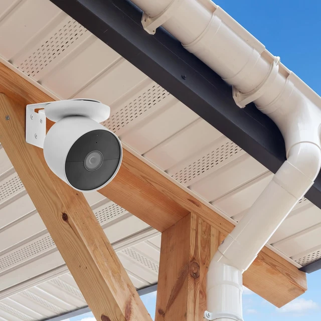 Alt view image 2 of 7 - UYODM 3Pack Adhesive Metal Wall Mount Bracket Compatible with Google Nest Cam Outdoor or Indoor, Battery - 2nd Generation, VHB Stick On,No Drilling Mounting Get The Best View,Two Ways Installation