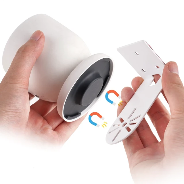 Alt view image 5 of 7 - UYODM 3Pack Adhesive Metal Wall Mount Bracket Compatible with Google Nest Cam Outdoor or Indoor, Battery - 2nd Generation, VHB Stick On,No Drilling Mounting Get The Best View,Two Ways Installation