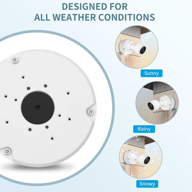 Alt view image 4 of 7 - Metal Junction Box Compatible with Ubiquiti Unifi Camera (White, Large) | Specialized mounting for Ubiquiti Unifi Dome Turret Bullet Cameras (G3,G4,G5, G6, AI,Pro)IP66 Waterproof ,Hide Cable