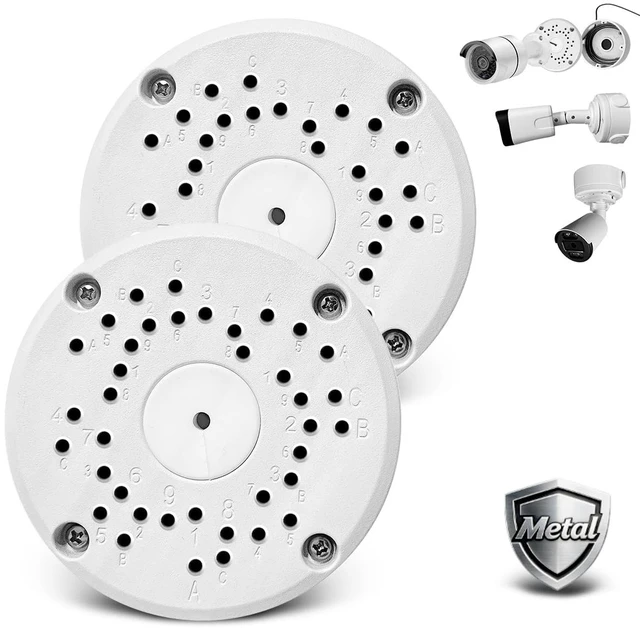 Main image of Metal Aluminum Universal Junction Box Mount Bracket for Bullet Camera | Waterproof Security Camera Hide Cable Junction Box Compatible with Solar Panel, Fits Wall Ceiling