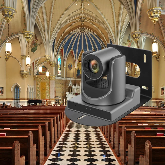 Alt view image 2 of 7 - Sumnacon PTZ Camera Bracket Black Universal PTZ Camera Mount Bracket Compatible with for Various PTZ Cameras Solid Metal Wall Mounting PTZ Camera Brackets with Screws for Office,Church