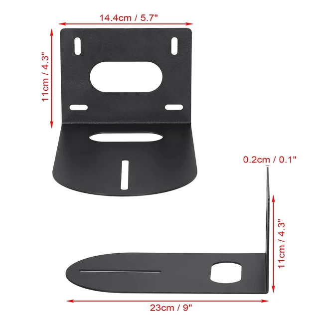 Alt view image 3 of 7 - Sumnacon PTZ Camera Bracket Black Universal PTZ Camera Mount Bracket Compatible with for Various PTZ Cameras Solid Metal Wall Mounting PTZ Camera Brackets with Screws for Office,Church