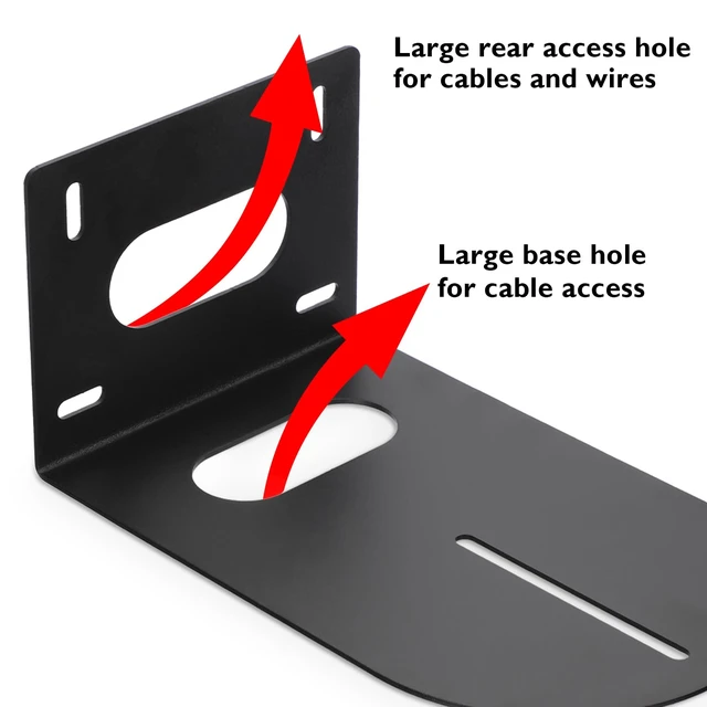 Alt view image 5 of 7 - Sumnacon PTZ Camera Bracket Black Universal PTZ Camera Mount Bracket Compatible with for Various PTZ Cameras Solid Metal Wall Mounting PTZ Camera Brackets with Screws for Office,Church