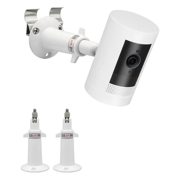 Main image of Haoyou Ring Camera Vinyl Siding Wall Mounts No Drill 360 Degree Adjustable | Compatible with Ring Stick Up Cam, Ring Outdoor Cam (Plus), Ring Outdoor Camera 2K(2nd Gen), 2Pack White