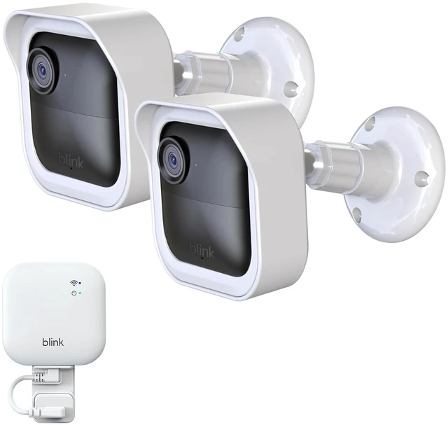 Main image of 360° Adjustable Blink Outdoor Camera Mount with Sync Module Mount, White | 2Pack Wall Mount for Blink Camera 4/Outdoor 2K+, Weatherproof Housing Cover for Blink Camera System, Improve Viewing Angle
