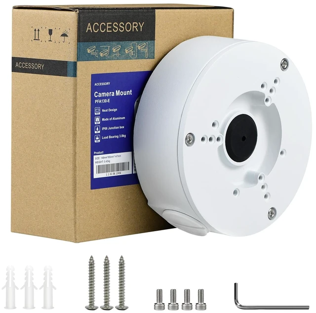 Main image of VALUCAMPFA130-E Security Camera Bracket Wall Ceilling Mounting Junction Box IP66 Water-Proof for Bullet Turret Dome Camera HDW4631C-A, PFW3849S-A180-AS-PV,HFW2841S-S,HDW3849H-AS-PV,PDW3849-A180-AS-PV