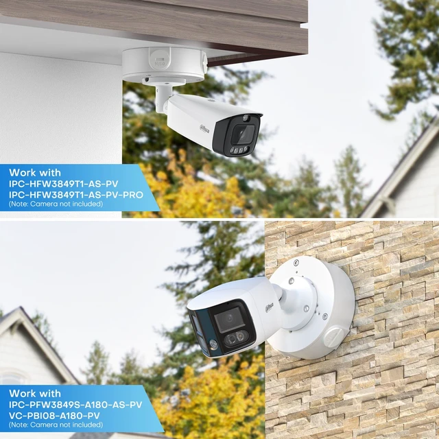 Alt view image 7 of 7 - VALUCAMPFA130-E Security Camera Bracket Wall Ceilling Mounting Junction Box IP66 Water-Proof for Bullet Turret Dome Camera HDW4631C-A, PFW3849S-A180-AS-PV,HFW2841S-S,HDW3849H-AS-PV,PDW3849-A180-AS-PV