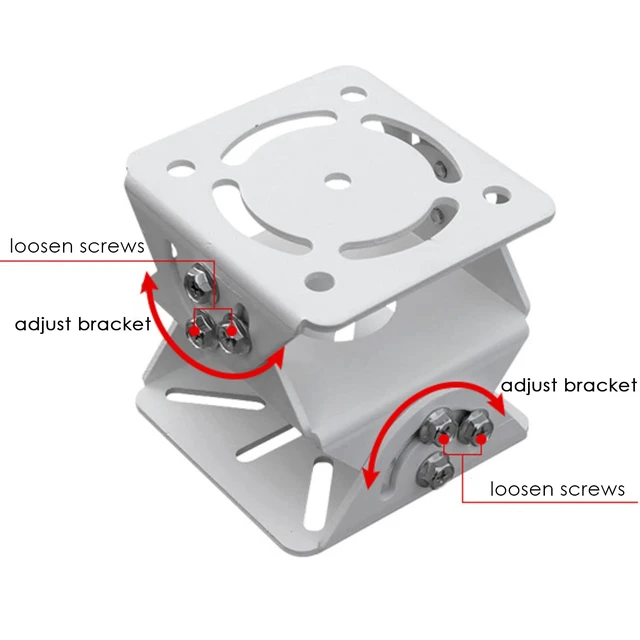 Alt view image 3 of 7 - WiTi Universal Joint Mount for Security Camera, 3-Axis Bracket Adjustable Solid Metal Base,Connector Suitable for CCTV Cameras Installation Indoor and Outdoor