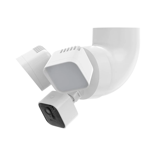 Alt view image 3 of 7 - Holicfun Eave Mount for Ring, Blink and Wyze Floodlight Camera, White | 90° eave adapter, mounts floodlight cam upright like on wall, durable plastic, hardware included