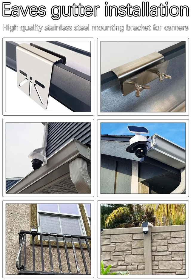 Alt view image 2 of 7 - Stainless Steel Surveillance Camera Mounting Bracket, Pole Bracket, Camera Housing Bracket, No Drilling Required, Adjustable, Easy Installation, Surveillance Camera, Cylindrical Bracket (NEW-2)