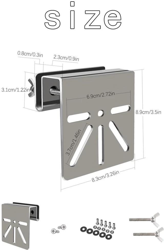 Alt view image 6 of 7 - Stainless Steel Surveillance Camera Mounting Bracket, Pole Bracket, Camera Housing Bracket, No Drilling Required, Adjustable, Easy Installation, Surveillance Camera, Cylindrical Bracket (NEW-2)