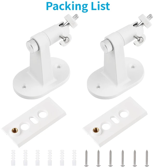 Alt view image 7 of 7 - 2Pack Security Wall Mount for Ring Spotlight Cam Battery and Ring Spotlight Cam Plus/Pro (Battery), 360° Adjustable Indoor/Outdoor Mounting Bracket for Your Surveillance Camera System - White