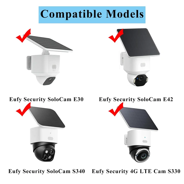 Alt view image 2 of 7 - 2 Pack Metal Mounting Corner Bracket for Security Camera, Metal Corner Mount Compatible with Eufy SoloCam S340/E30/E42/Security 4G LTE Cam S330 Surveillance Camera System for Outdoor and Indoor