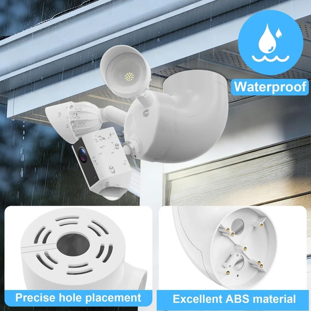 Alt view image 3 of 7 - Eave Mount for Ring Floodlight Cam Wired Plus/Pro, Ring Smart Lighting Floodlight, Blink Wired Floodlight Cameras, Wyze Floodlight Camera V2/Pro and Roku Flood light Cam Mounting Bracket, Easy Install