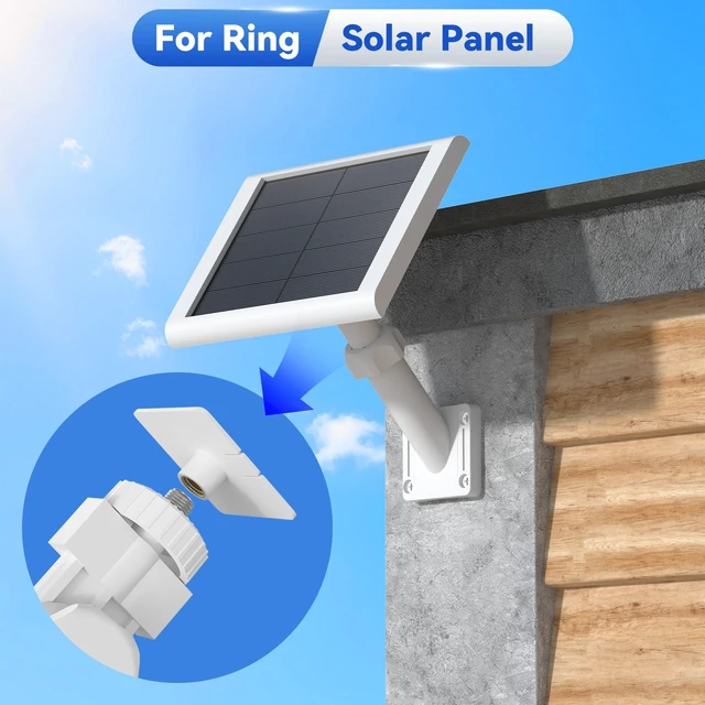 Alt view image 3 of 7 - Universal Solar Panel Wall Mount Bracket for Ring,Blink,Eufy,Arlo and Wyze Solar Panel,Extendable Mounting Arm & Multi-Angle Adjustment,Fit Most Security Camera Solar Panel,Weatherproof Outdoor-2Pack