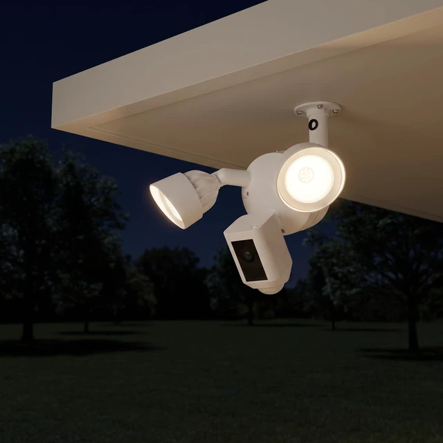 Alt view image 3 of 7 - Eave Mount for Ring Floodlight Camera Series, White Ceiling Mount | 90-Degree Eave Adapter, Mount Floodlight Camera Upright Under Soffit Same as Wall Installation