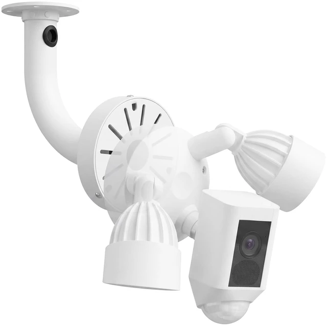 Main image of Eave Mount for Ring Floodlight Camera Series, White Ceiling Mount | 90-Degree Eave Adapter, Mount Floodlight Camera Upright Under Soffit Same as Wall Installation