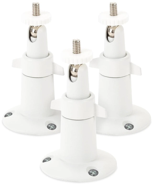Main image of Wasserstein Adjustable Metal Wall Mount for Arlo Essential 3rd Gen/2nd/1st/Go 2/Arlo Pro (6th Gen)/Pro 5S 2K/Pro/4/3/Ultra (3rd Gen)/Ultra 2/Ultra & Ring Stick Up Cam (Battery/Plug-In) (3-Pack, White)