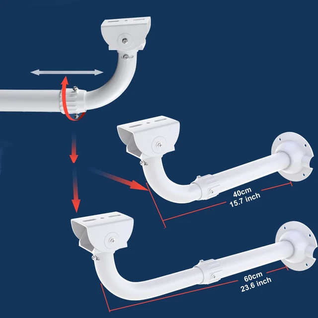 Alt view image 3 of 6 - WiTi CCTV Security Camera Extendable Pole Mount Bracket | 15.7-23.6 inches Adjustable, Wall and Ceiling Mount, For CCTV Camera, Metal Pole Mount