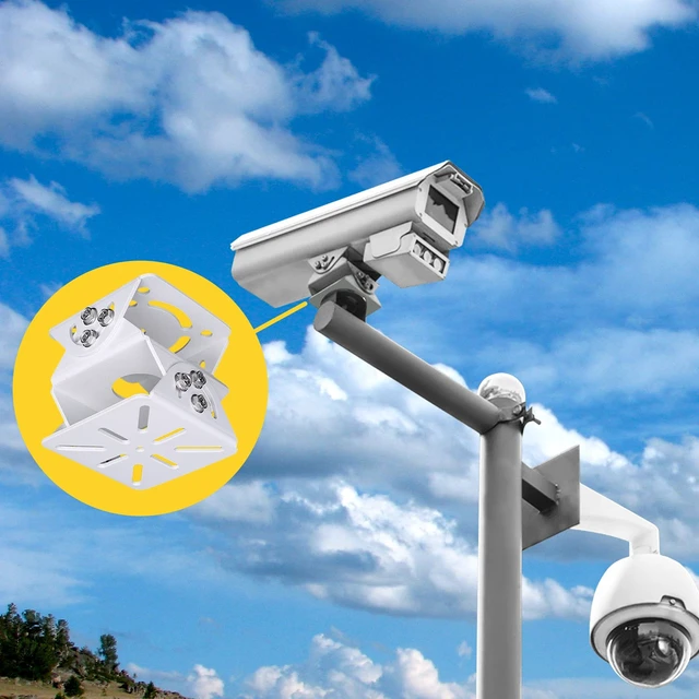 Alt view image 2 of 7 - WiTi Universal Joint Mount for Security Camera, 3-Axis Bracket Adjustable Solid Metal Base,Connector Suitable for CCTV Cameras Installation Indoor and Outdoor