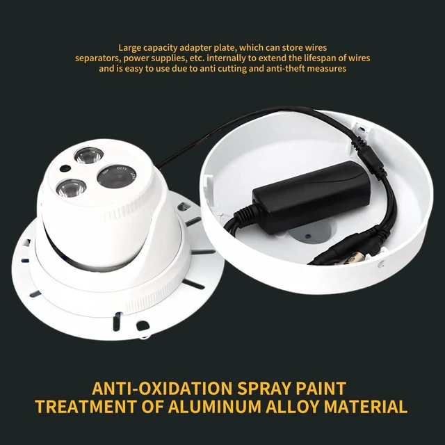 Alt view image 3 of 6 - Indoor Outdoor Security Camera Wall Mount, L-Type Metal Bracket, Junction Box Cable Management