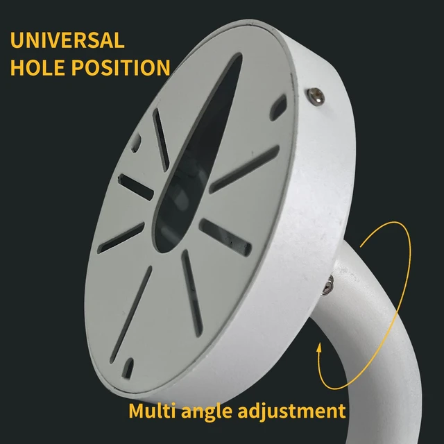 Alt view image 5 of 6 - Indoor Outdoor Security Camera Wall Mount, L-Type Metal Bracket, Junction Box Cable Management
