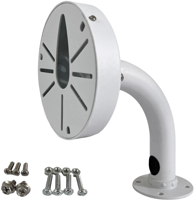 Alt view image 2 of 6 - Indoor Outdoor Security Camera Wall Mount, L-Type Metal Bracket, Junction Box Cable Management