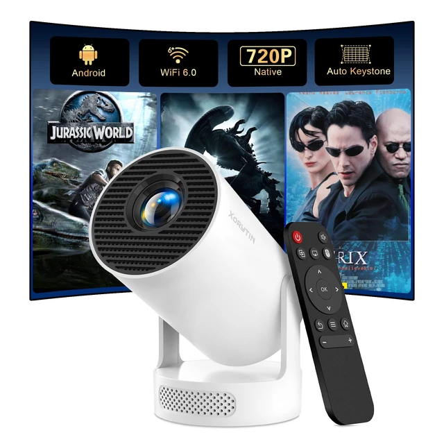 Alt view image 2 of 6 - HY300 PRO + Projector with Android 11 | 4K Support 1080P Full HD, 160 ANSI Smart Projector, WiFi 6 & Bluetooth 5.4, 210° Rotation, Auto Keystone & Motorized Focus