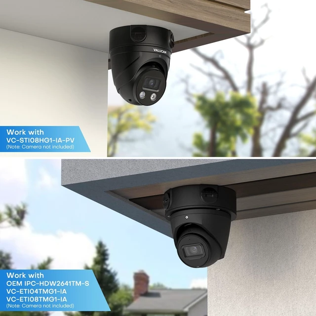 Alt view image 4 of 7 - VALUCAMPFA130-E Black Security Camera Bracket Wall Ceilling Mounting Junction Box IP66 WaterProof for Bullet Turret Dome Cam HDW4631C-A,PFW3849S-A180-AS-PV,HFW2841S-S,HDW3849H-AS-PV,PDW3849-A180-AS-PV